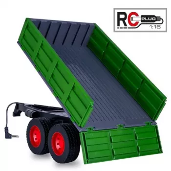Rimorchio ribaltabile Jamara verde scuro per trattore RC 1:16 (423284)