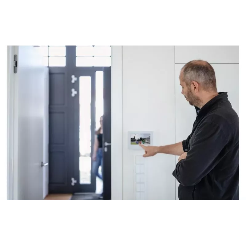 ABUS TVHS20200 monitor touch PoE da 7 pollici bianco LAN/WiFi per citofono