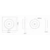 MiBoxer K3-B telecomando a rotella LED dual white 2,4GHz, 4 zone, montaggio a parete
