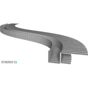 SYNERGY21 S21-LED-PR00002 profilo LED 200cm, acciaio zincato TYP-A Flex