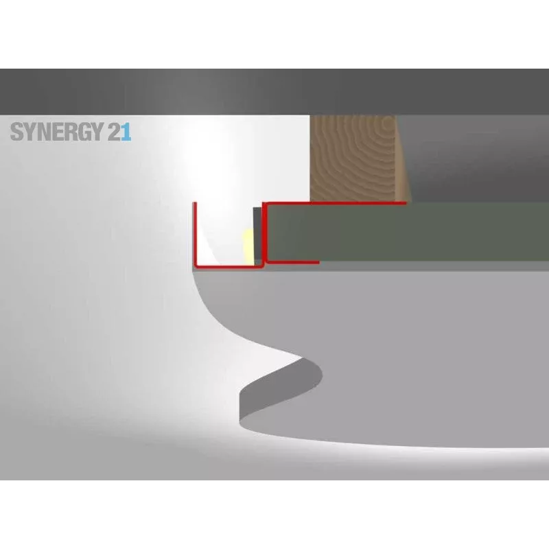 SYNERGY21 S21-LED-PR00002 profilo LED 200cm, acciaio zincato TYP-A Flex