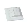SYNERGY21 supporto per moduli Keystone da incasso per 2x modulo TP bianco puro rotondo S216330V3