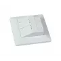 SYNERGY21 supporto per moduli Keystone da incasso per 2x modulo TP bianco puro rotondo S216330V3