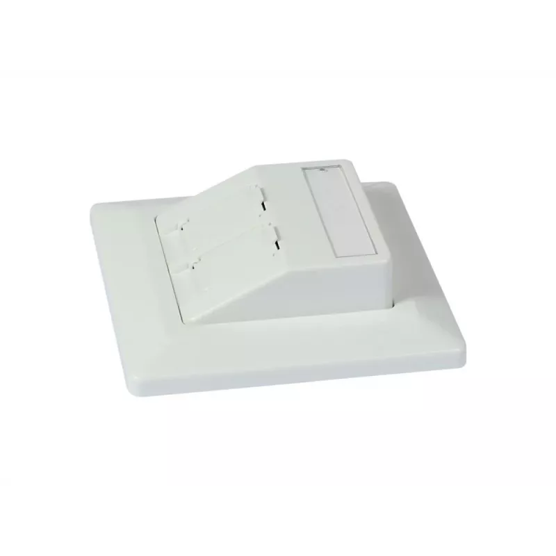 SYNERGY21 supporto per moduli Keystone da incasso per 2x modulo TP bianco puro rotondo S216330V3