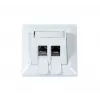 SYNERGY21 supporto per moduli Keystone da incasso per 2x modulo TP bianco puro rotondo S216330V3