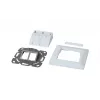 SYNERGY21 supporto per moduli Keystone da incasso per 2x modulo TP bianco puro rotondo S216330V3