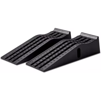 IWH coppia di rampe di salita 3 tonnellate, sollevamento 155 mm, acciaio, antiscivolo, larghezza max pneumatico 240 mm 020871