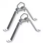 WEIß MHZ2060 kit supporto a parete acciaio 20 cm bianco (39062)