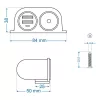 IWH presa auto 12/24V con 2 porte USB, uscita totale 4,2A (019010)