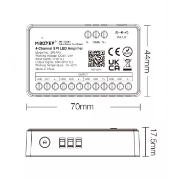 Synergy 21 Pixel LED Controller serie SPI amplificatore/ripetitore 4 canali (SPI-PA4)