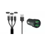 IWH Caricabatterie auto Dual USB 3-in-1 12/24V 3,4A nero (19061)