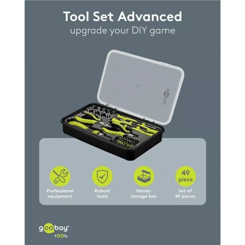 Goobay Advanced set di 49 utensili di precisione per riparazione elettronica 77846