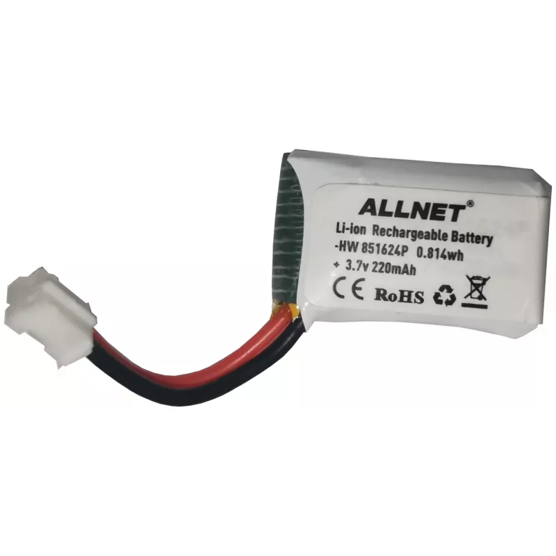 ALLNET Batteria di ricambio per mini drone 3,7V 220mAh Li-Ion (HW851624P)