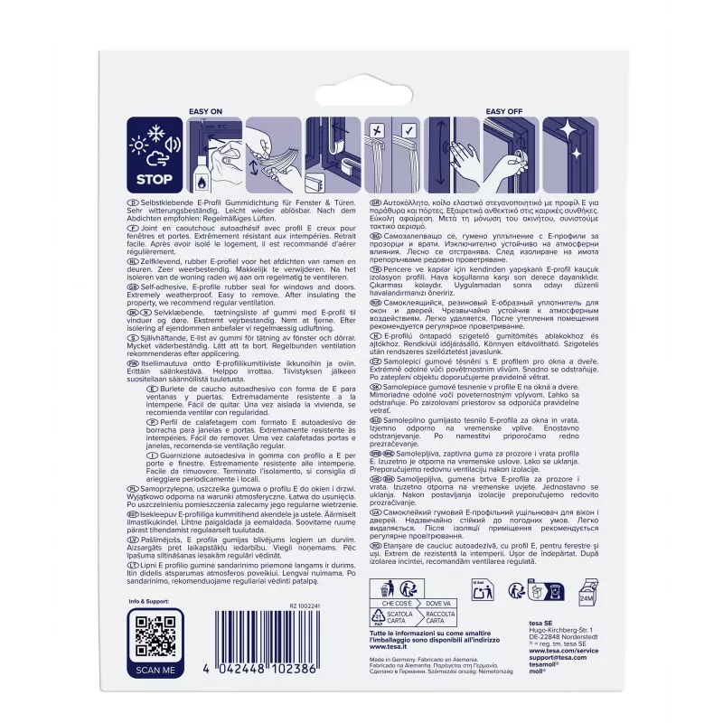 tesa Profilo E 05464-00101-02 Nastro isolante tesamoll marrone 25 m x 9 mm