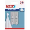 tesa Gancio permanente rettangolare S in metallo, cromo, autoadesivo, 1,5 kg, 1 pezzo 66612-00000-00