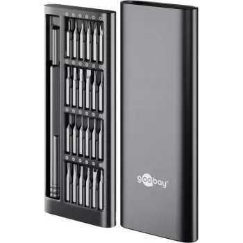 Goobay 77836 set cacciaviti di precisione 24 pezzi con portabit magnetico
