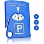 IWH 7417 disco orario manuale con raschietto per ghiaccio e gettone per carrello, blu, 153 x 100 x 4 mm