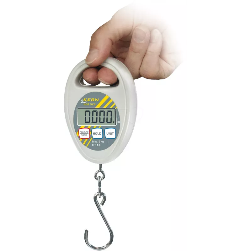 KERN HDB 5K5N bilancia a gancio digitale, 5 kg di capacità, 5 g di leggibilità