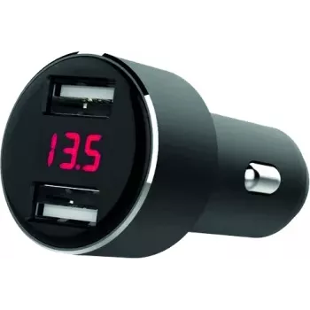 IWH caricabatterie auto dual USB con indicatore di tensione 4,8A (019062)