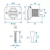 IWH presa doppia USB da incasso 12/24V 2,1A 2x USB-A nero 019006
