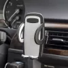IWH 019260360 supporto per smartphone da bocchetta auto girevole a 360° per smartphone da 53-95 mm, nero