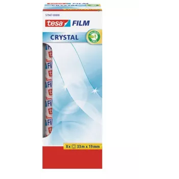 tesa 57947-00000-01 tesafilm® nastro adesivo trasparente, 33 m x 19 mm, 8 rotoli