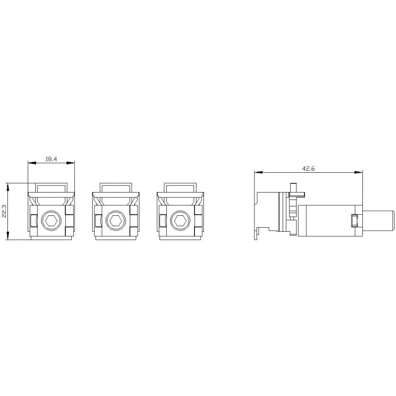 SIEMENS SENTRON 3VA morsetto a telaio confezione da 3 per 3VA1 100/160 MCCB 3VA91530JA11