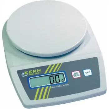 Kern EMB 2200-0 bilancia di precisione portatile, capacità 2,2 kg, leggibilità 1 g, funzionamento a batteria o rete