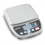 KERN EMS 12K0.1 bilancia di precisione, 12 kg x 0,1 g, piattaforma in acciaio inox, RS-232, funzionamento a rete/batteria