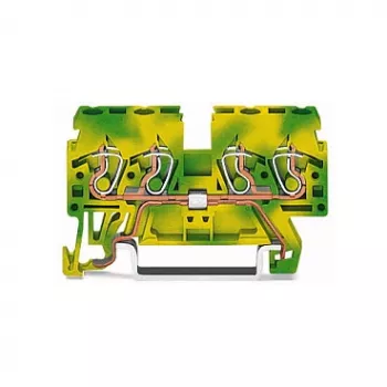 WAGO 870-837 morsetto di terra a 4 conduttori, verde-giallo, non ponticellabile