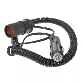 IWH cavo a spirale prolunga 12/24V 10A 3m connettore maschio accendisigari a connettore femmina 019001