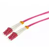 Tecline HD OM4 cavo patch in fibra ottica multimodale, LC Duplex su LC Duplex, 50/125 µm, viola erica, 1 m 798LL01