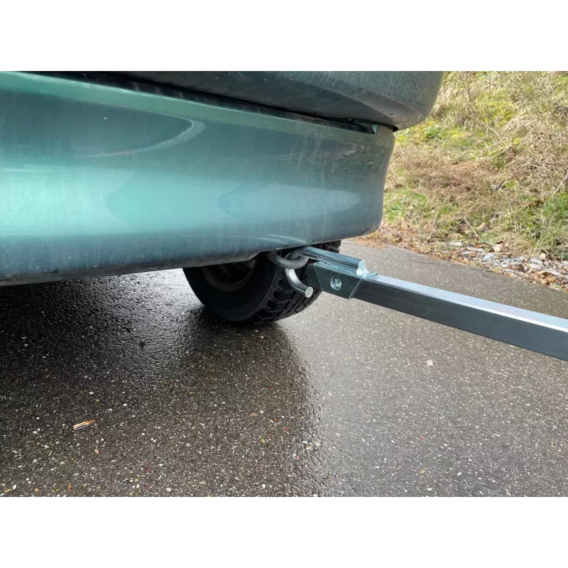 IWH 019800 barra di traino per auto, pieghevole in 3 parti, capacità 2500 kg, giallo