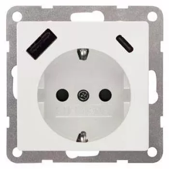 Siemens presa USB 5UB19701TW01 – 2x USB-A, bianco titanio