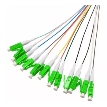 Tecline Pigtail in fibra ottica OM5 LC/UPC, confezione da 12, 2,0 m, con codice colore 20500018