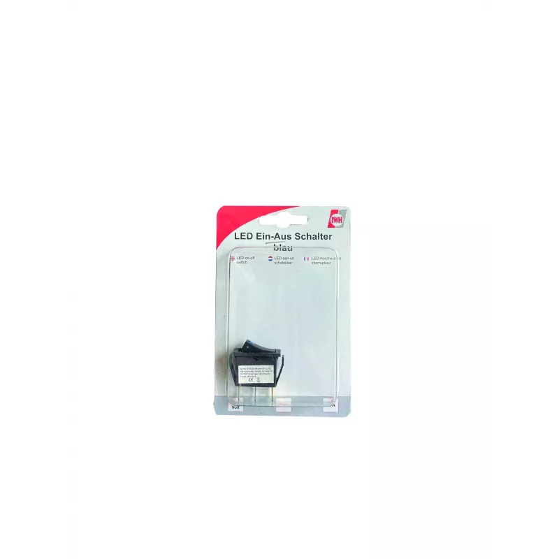 IWH Interruttore a bilanciere con illuminazione rossa 12V/24V 10A ON-OFF SPST 19029