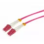 Tecline HD OM4 cavo patch in fibra ottica multimodale, LC duplex su LC duplex, 50/125 µm, viola erica, 25 m 798LL25