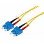Tecline cavo patch in fibra ottica HD, 9/125 µm, Singlemode, OS2, SC duplex su SC duplex, giallo, 15 m 799SS15