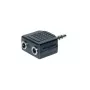 exertis Connect cavo splitter audio - jack stereo 3,5 mm maschio su 2x femmina, 0,2 m, nero 64650