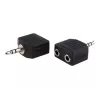 exertis Connect cavo splitter audio - jack stereo 3,5 mm maschio su 2x femmina, 0,2 m, nero 64650