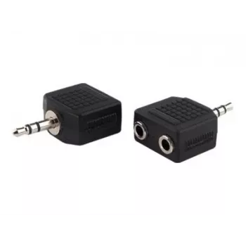 exertis Connect cavo splitter audio - jack stereo 3,5 mm maschio su 2x femmina, 0,2 m, nero 64650