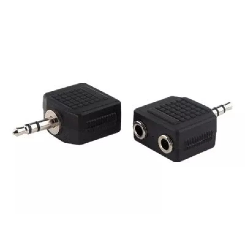 exertis Connect cavo splitter audio - jack stereo 3,5 mm maschio su 2x femmina, 0,2 m, nero 64650