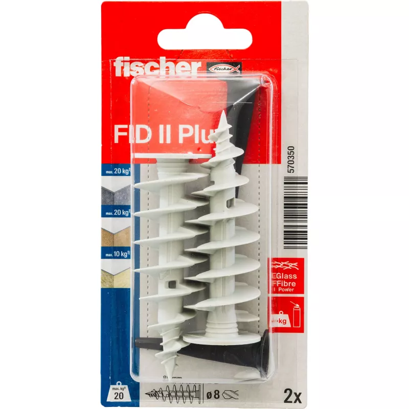 Fischer FID II Plus tassello per isolante 80 mm, 2 pezzi 570350