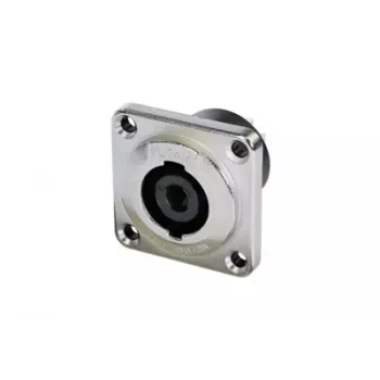 Neutrik NLT4MPXX speakON connettore femmina da incasso a 4 poli, nero, coppe di saldatura, 30 A