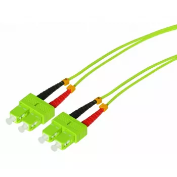 Tecline cavo patch in fibra ottica OM5 SC duplex, 50/125µm multimodale, verde lime, 7,5m (796SS07)