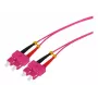 Tecline cavo patch fibra ottica HD OM4 multimodale SC duplex su SC duplex, 50/125 µm, viola erica, 7,5 m 798SS07