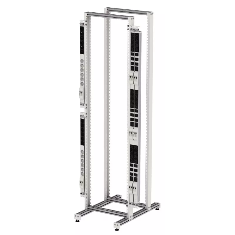 EFB PRO-PDU01.GR set staffe di montaggio PDU, 1 U, RAL 7035 grigio chiaro, 2 pz.