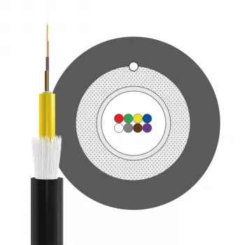 INFRALAN U-DQ(ZN)BH OS2 8E (1x8) Eca 2000N LSZH nero 5,8mm G657A1 cavo in fibra ottica 54408.1D-E2