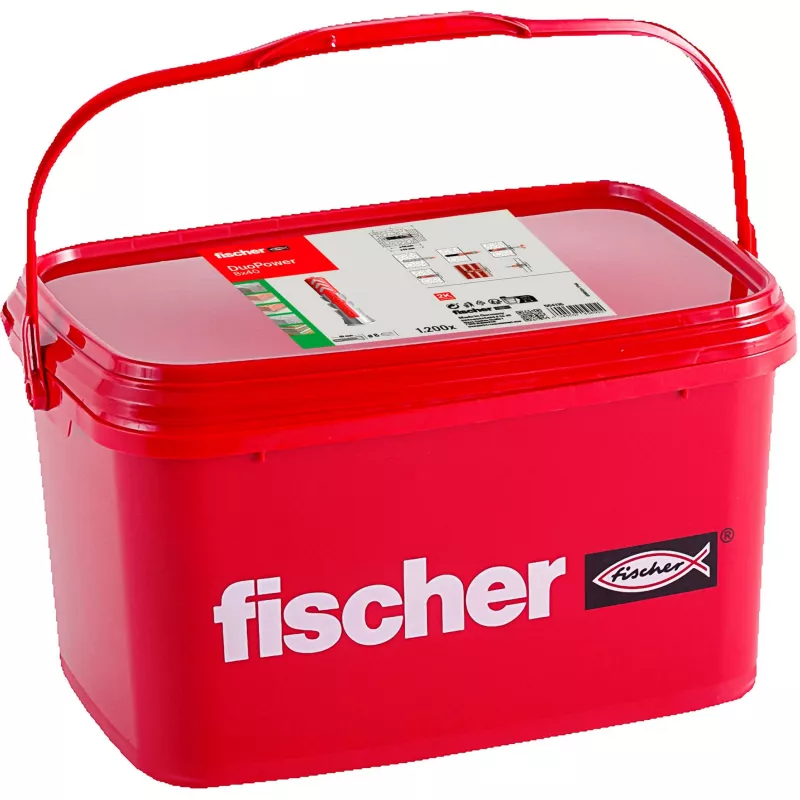 Fischer DuoPower 8x40 tassello universale, 1200 pz., grigio/rosso 564116