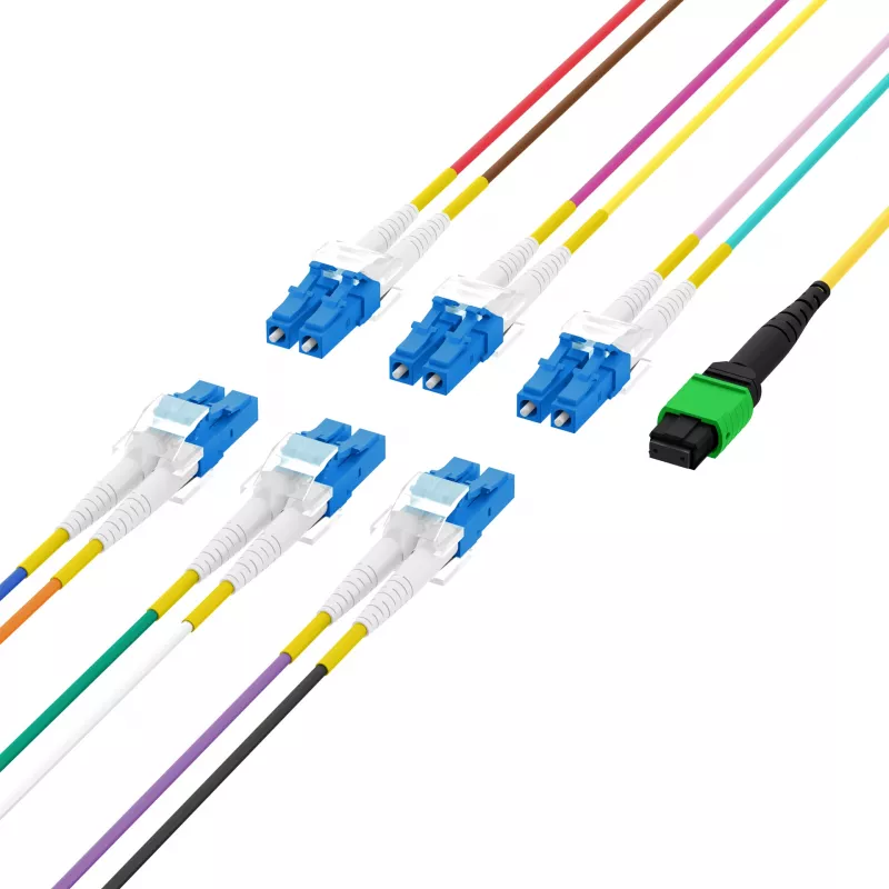EFB Elektronik MPOF12LCOS2-2 cavo trunk MPO-PLUS/APC(F)-LC OS2 12 fibre tipo B LSZH giallo 2m